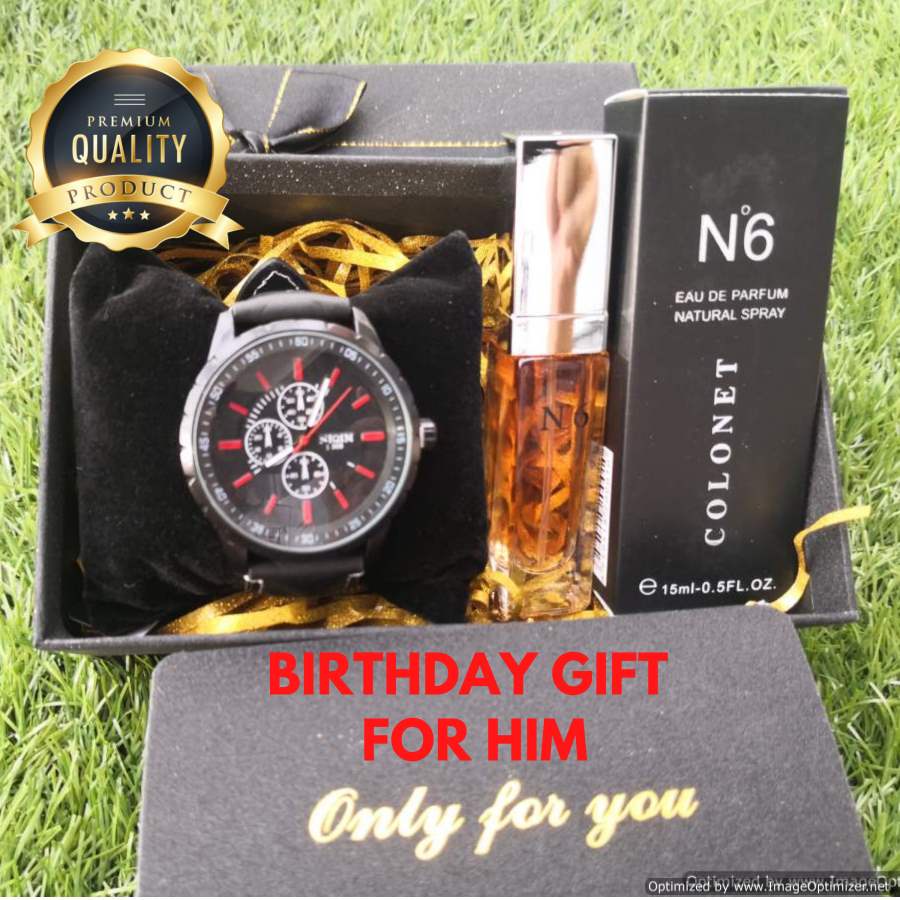 Buy Perfume With Watch Man Gift Set Birthday Gift Anniversary Surprise Gift Box For Him Hadiah Lelaki Gift005 Seetracker Malaysia