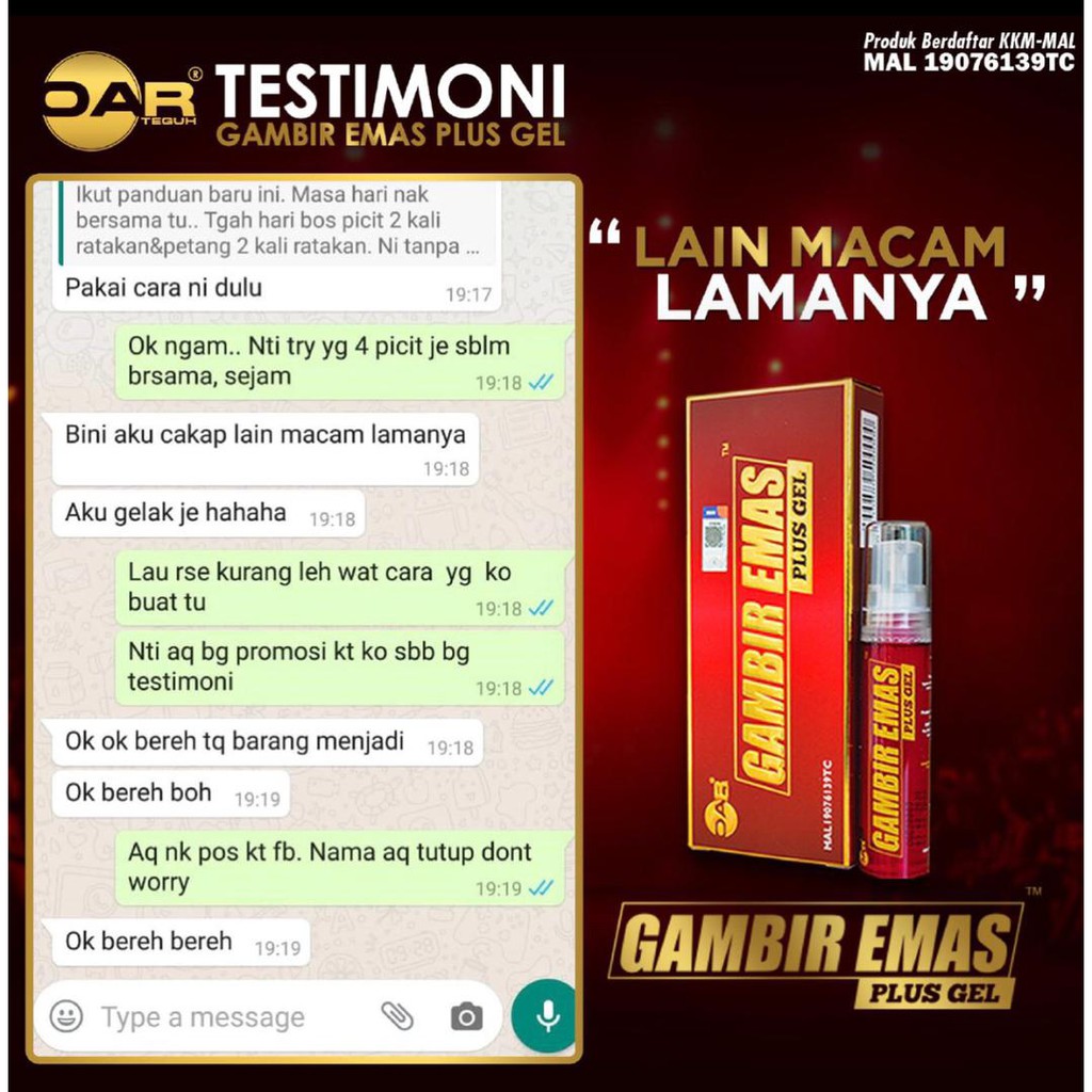 Free Shipping Ready Stock Original Hq Gambir Emas Plus Gel Shopee Malaysia