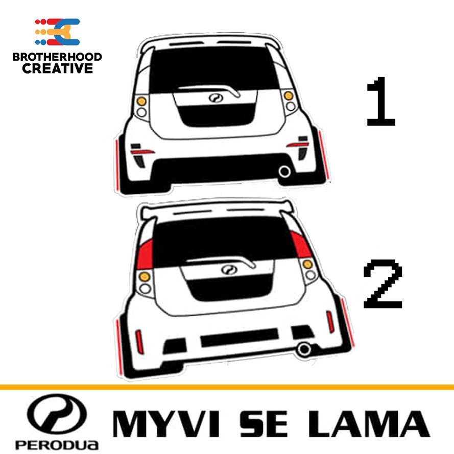 Customade Car Sticker Termasuk Nombor Plate Kod Perodua Myvi Lama Shopee Malaysia