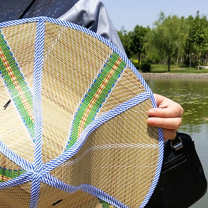 Hat Straw hat, farm work hat, fishing hat, large-edge migrant worker sunshade hat, rainproof and sunscreen, summer can be folded to increase the eaves