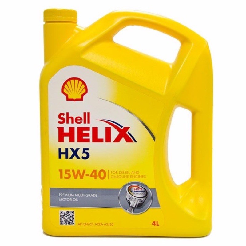 550045177 Shell Helix HX5 15W40 engine oil (4 liter) HongKong For Toyota , Honda , Lexus , Proton , Perodua , Kia