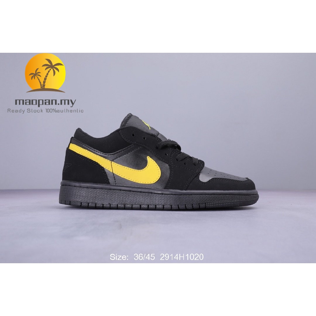 black and yellow jordan 1 size 7