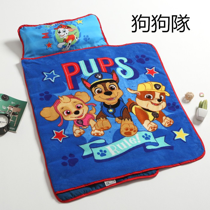 Wang Team Coral Fleece Nap Mat Kindergarten Three Piece Set Nap