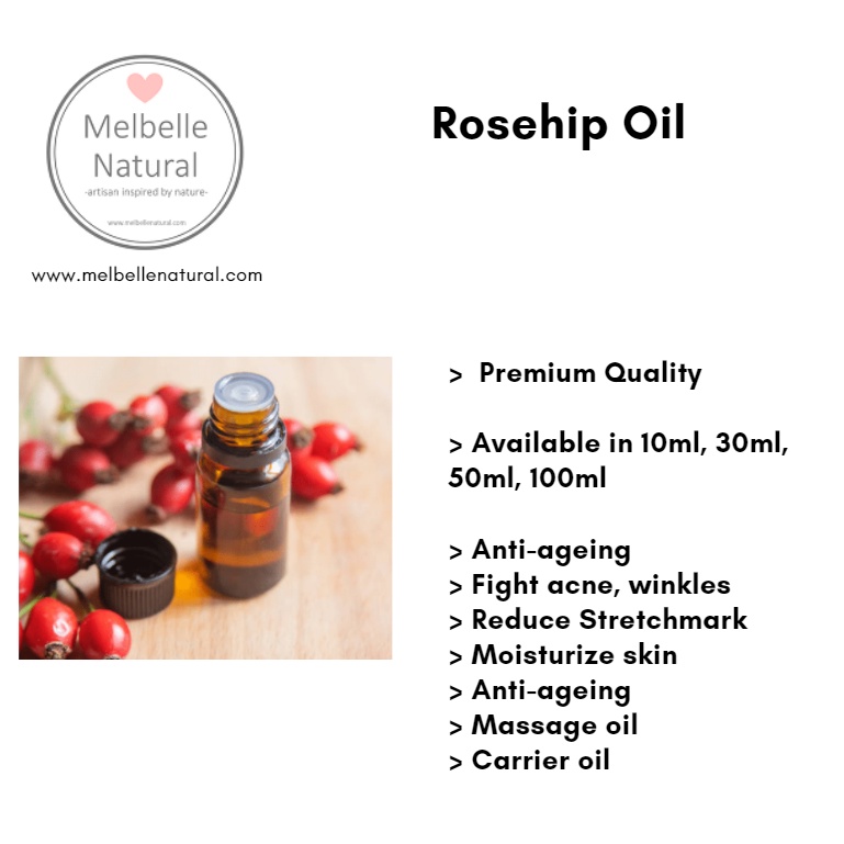 Rosehip Oil Cold Pressed Premium Quality Carrier Oil Massage Oil
