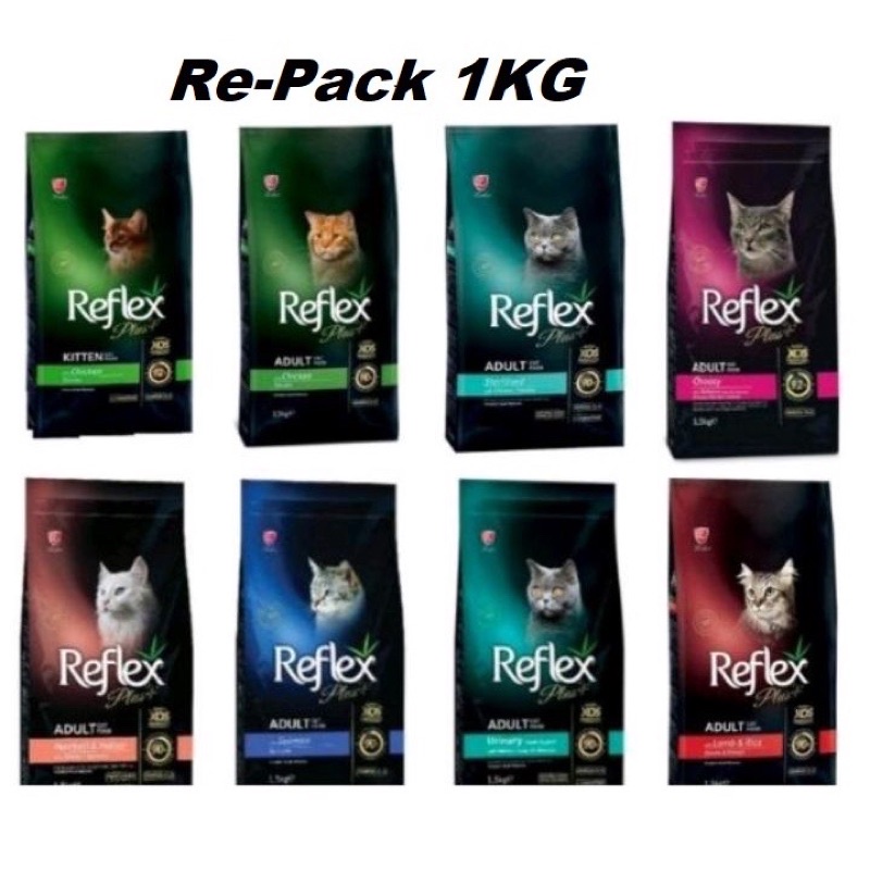 1kg Reflex Plus Dry Cat Food with High Protein for Strong Muscles