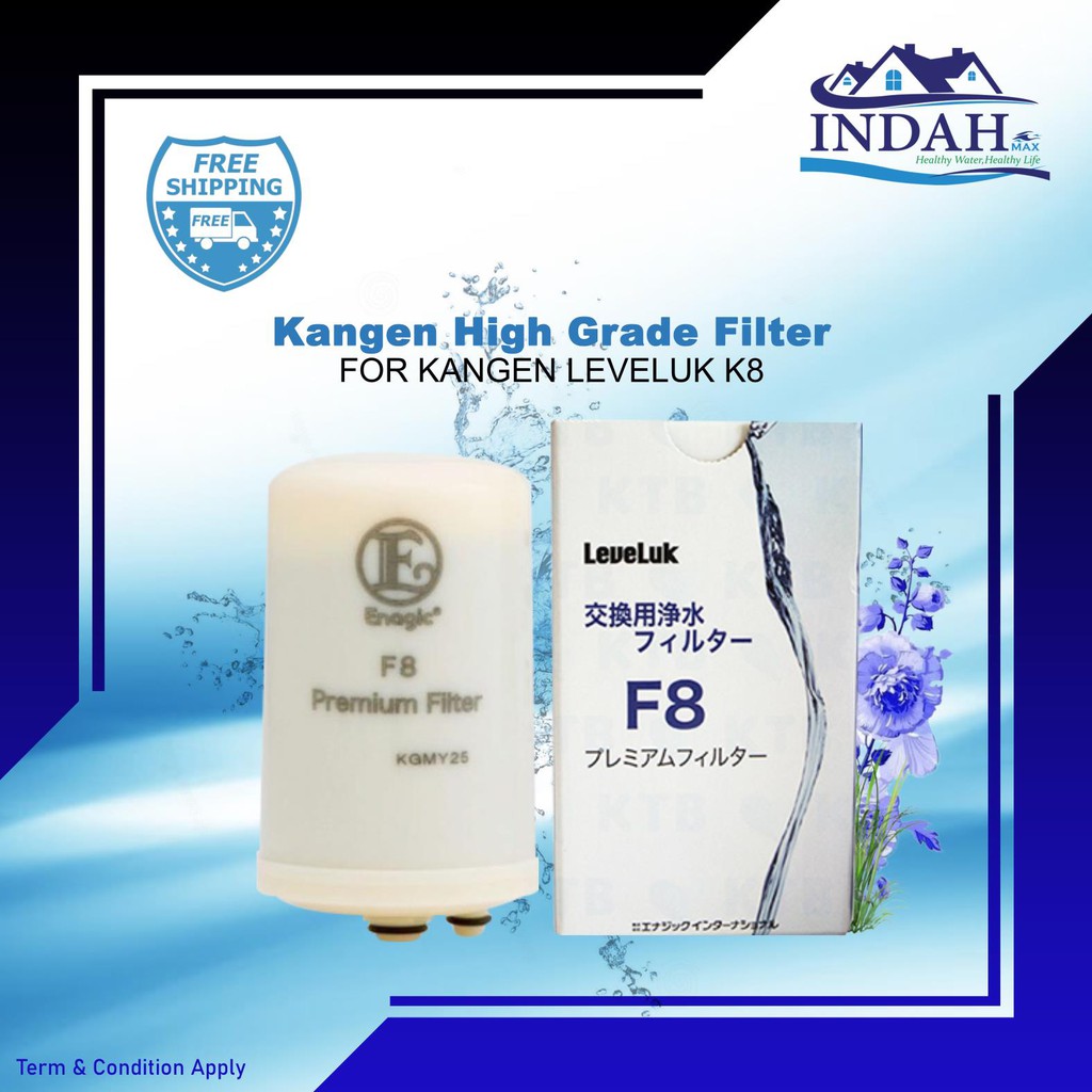 f8 high grade water filter for the leveluk kangen 8