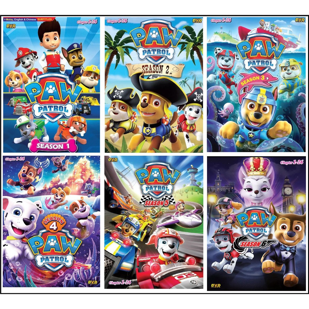 PAW Patrol Season 1 / 2 / 3 / 4 / 5 / 6 / 7 DVD Shopee Malaysia