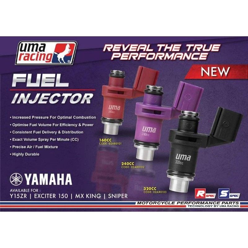 UMA RACING Y15 FUEL INJECTOR 160 240 280 320CC (NEW VISION) Y15 V1/V2