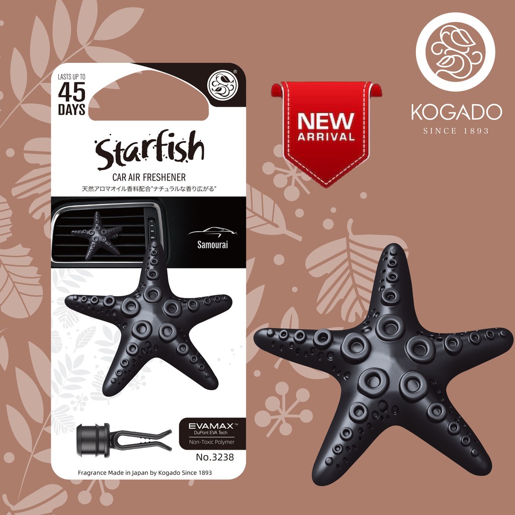 KOGADO Air Freshener EVA MAX - Star Fish Car Perfume - Samourai Fragrance  Pewangi Kereta | Shopee Malaysia