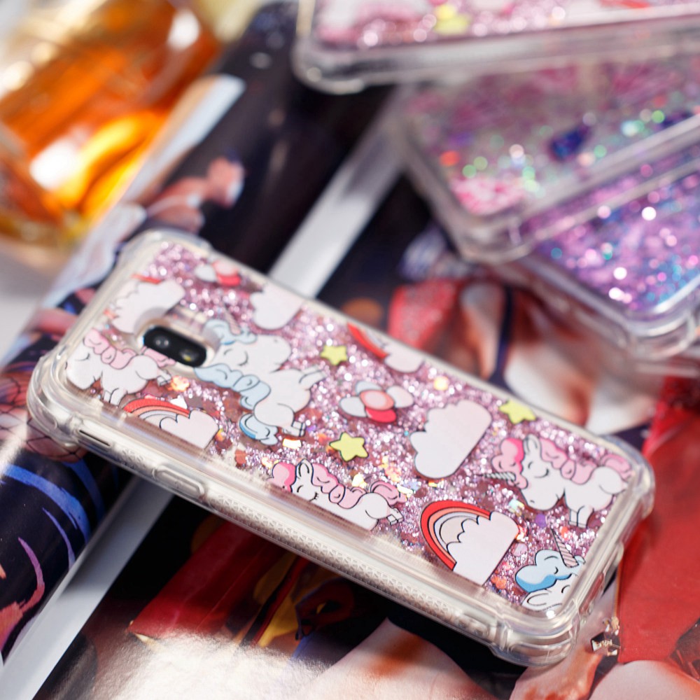Samsung Galaxy J3 Pro 17 Case Soft Cute Unicorn Glitter Quicksand Cover Shopee Malaysia