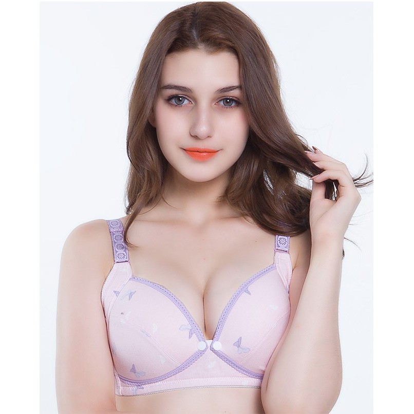Nursing Bra Cotton BreastFeeding Pregnant Women Maternity Underwear