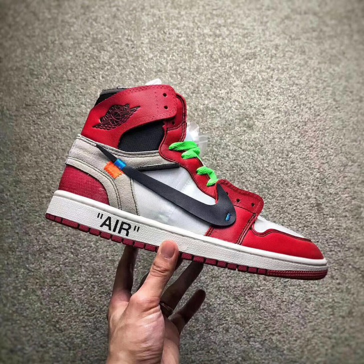 air jordan 1 off white rosse