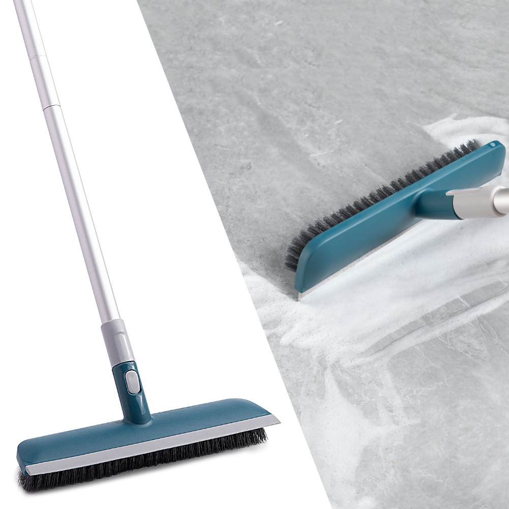 🔥New 🔥Floor Brush, 2 in 1 Scrape and Brush with adjustable long handle ...