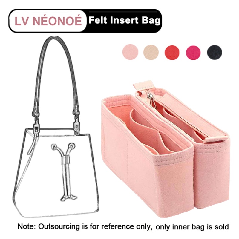 EverToner Felt Insert Bag Organizer for LV Neonoe Handbag Women Travel Inner Purse Portable Cosmetic Bag