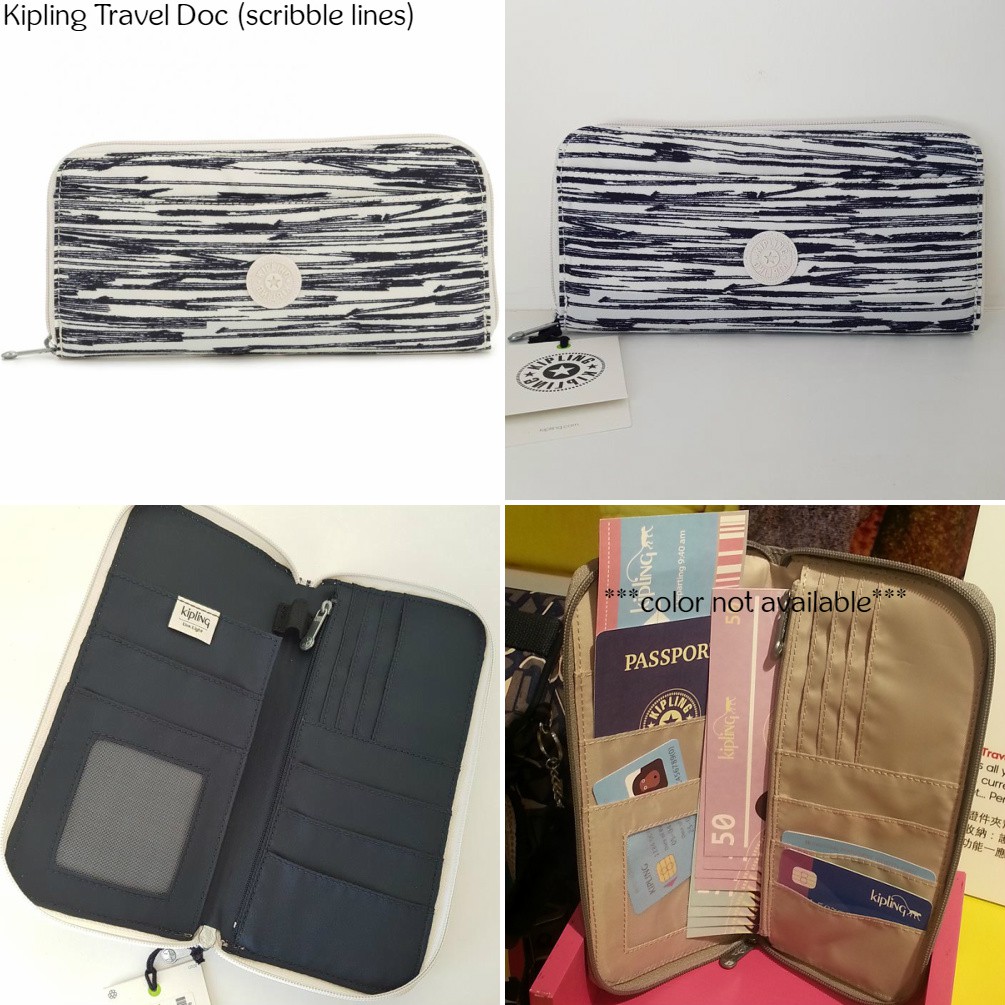 NWT Authentic Kipling Travel Doc Document Passport Holder Wallet