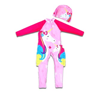 139 Penang Ready Stock Free Cap One Piece Kids Swimming Suits Unicorn Swimsuits Swimwear Baju Renang Budak Perempua Shopee Malaysia