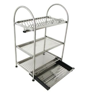  Rak  Besi Letak Pinggan  3 Tingkat Stainless Steel 3 Tier 