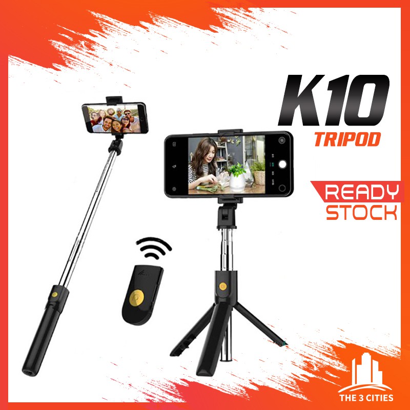 K07 K10 Bluetooth Selfie Stick Integrated 3 In 1 Monopod Tripod For