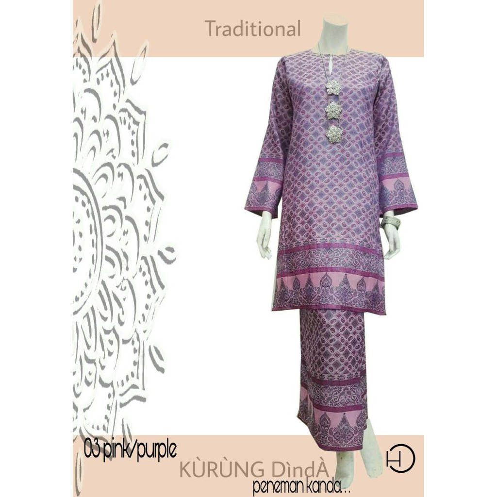  CLEARANCE SALE Kurung Dinda Baju  Kurung Pahang Songket  