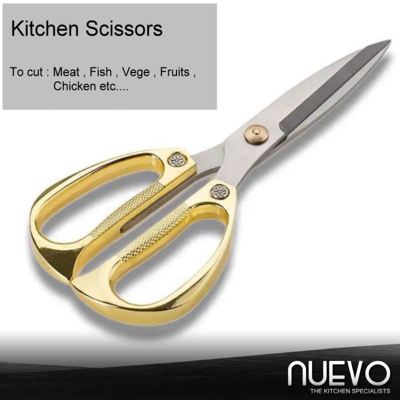 Gold Scissors Multifunction Stainless Steel Kitchen Scissors / Gunting ...