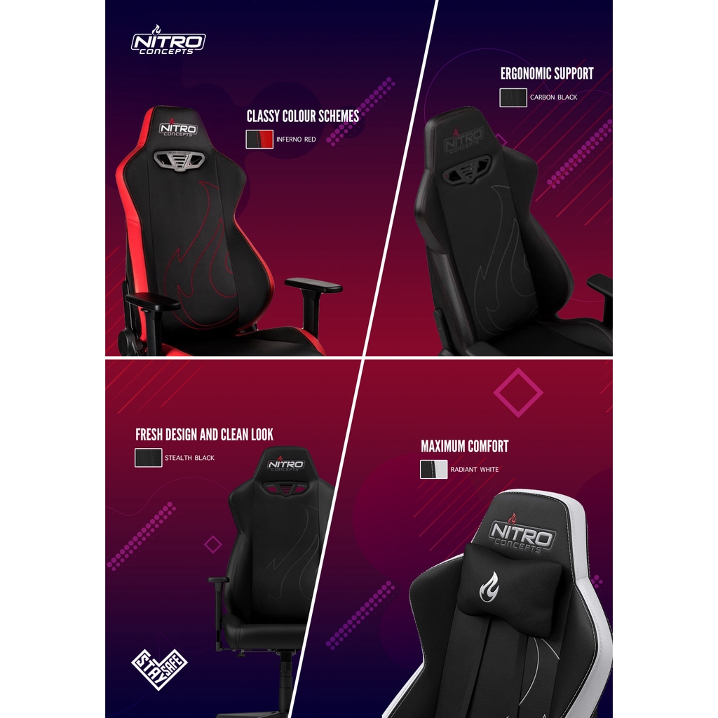 Nitro Concepts S300 Ex Gaming Chair 4 Model Color Ready Stock Shopee Malaysia