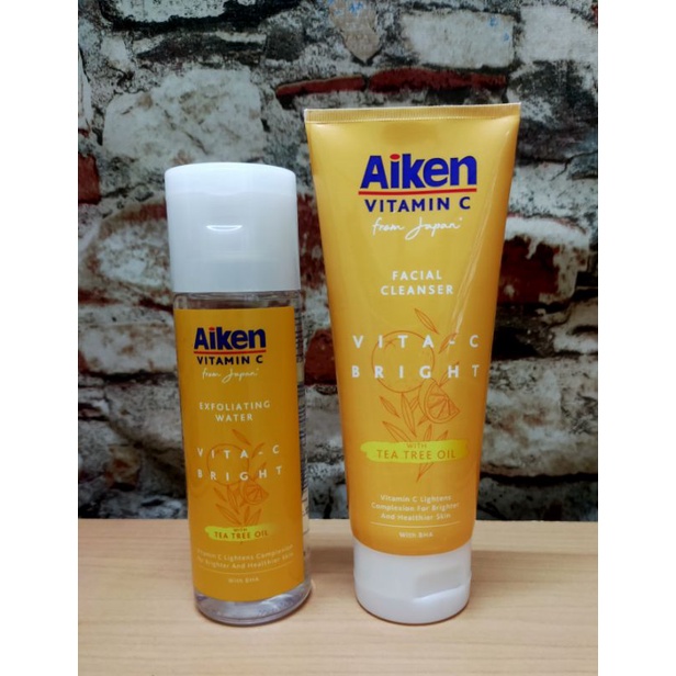 Aiken Vitamin C VitaC Bright Cleanser & Exfoliating Water Shopee