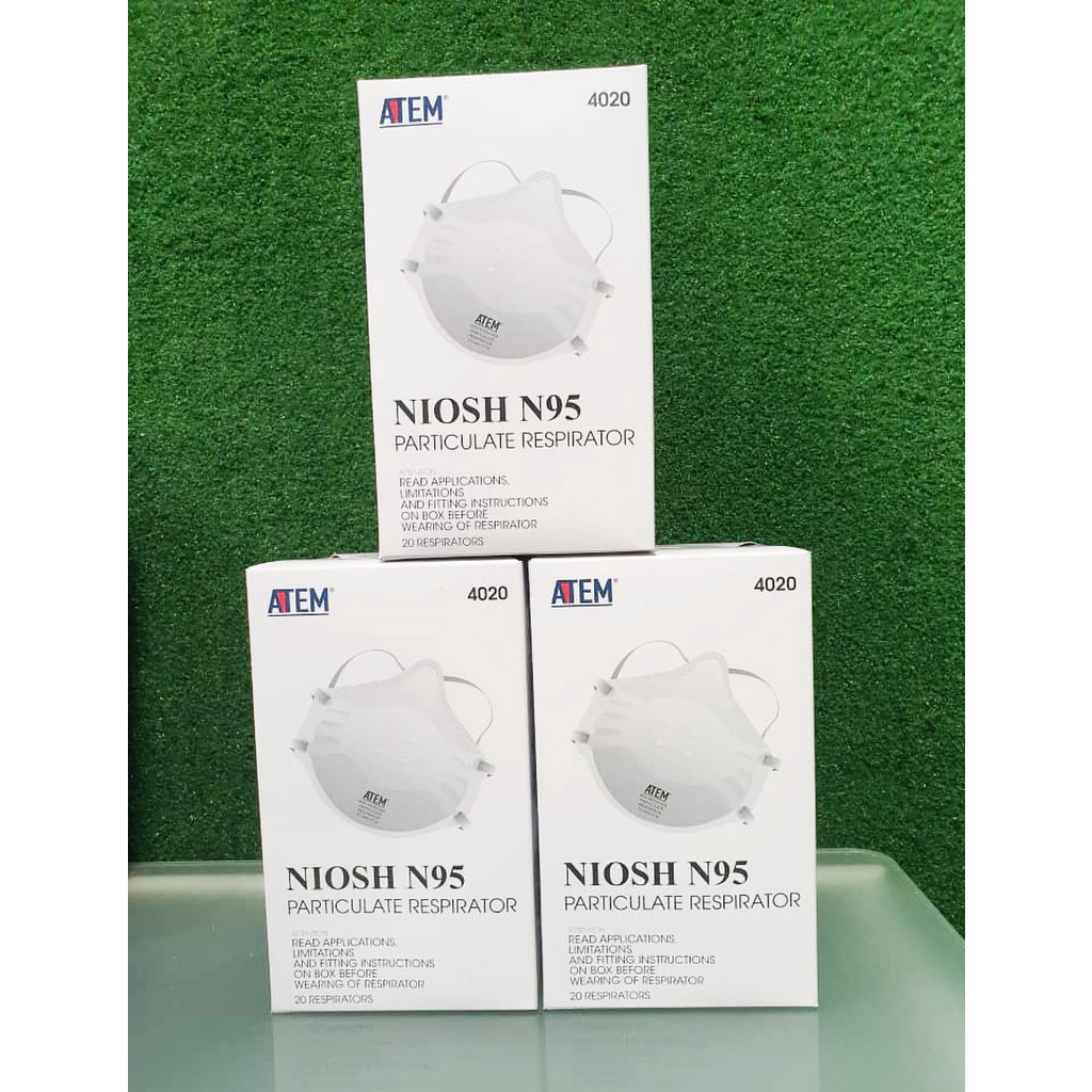 [ READY STOCK ] ATEM NIOSH N95 (Code: 4020) 0.2 Class Mask