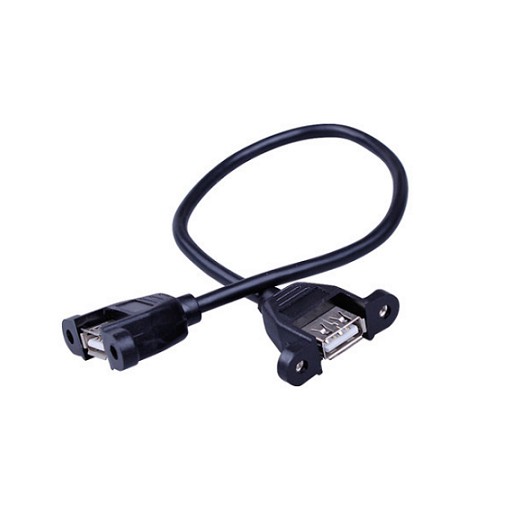 USB 2.0 A Female to AF Panel Mount Cable