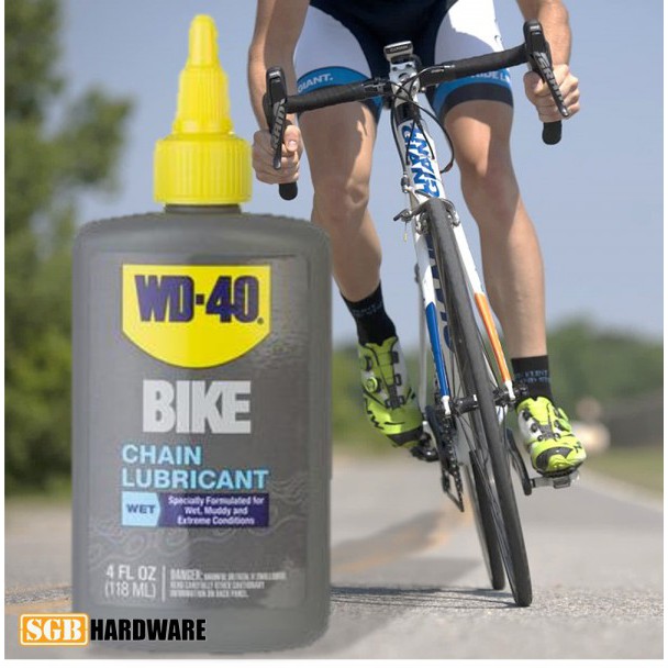 wd 40 bike wet