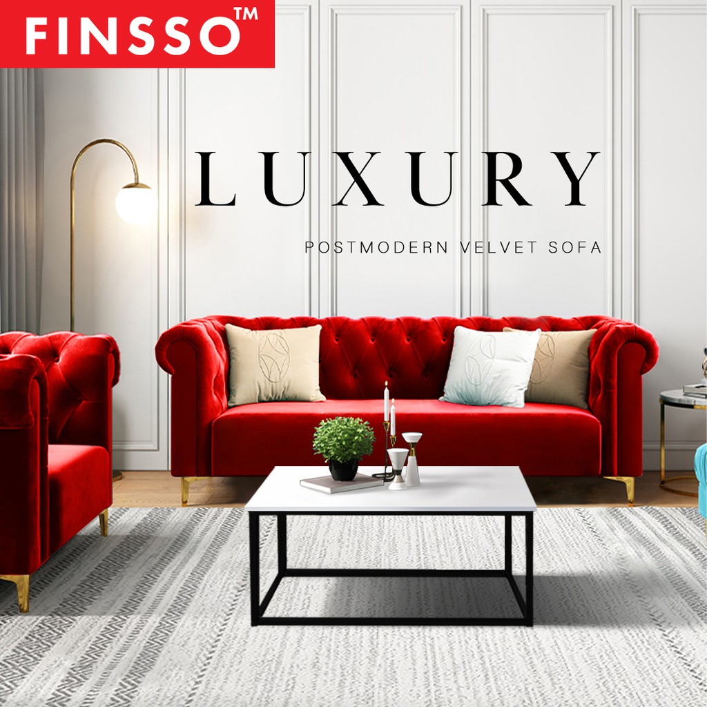 FINSSO: Henzy Luxury Modern 1+2+3 seater Chesterfield Sofa