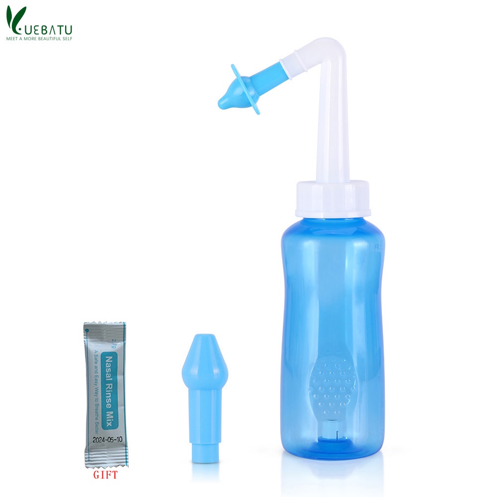 nasal spray Water Bottle 300 ml +salt Portable Irrigation for Nasal