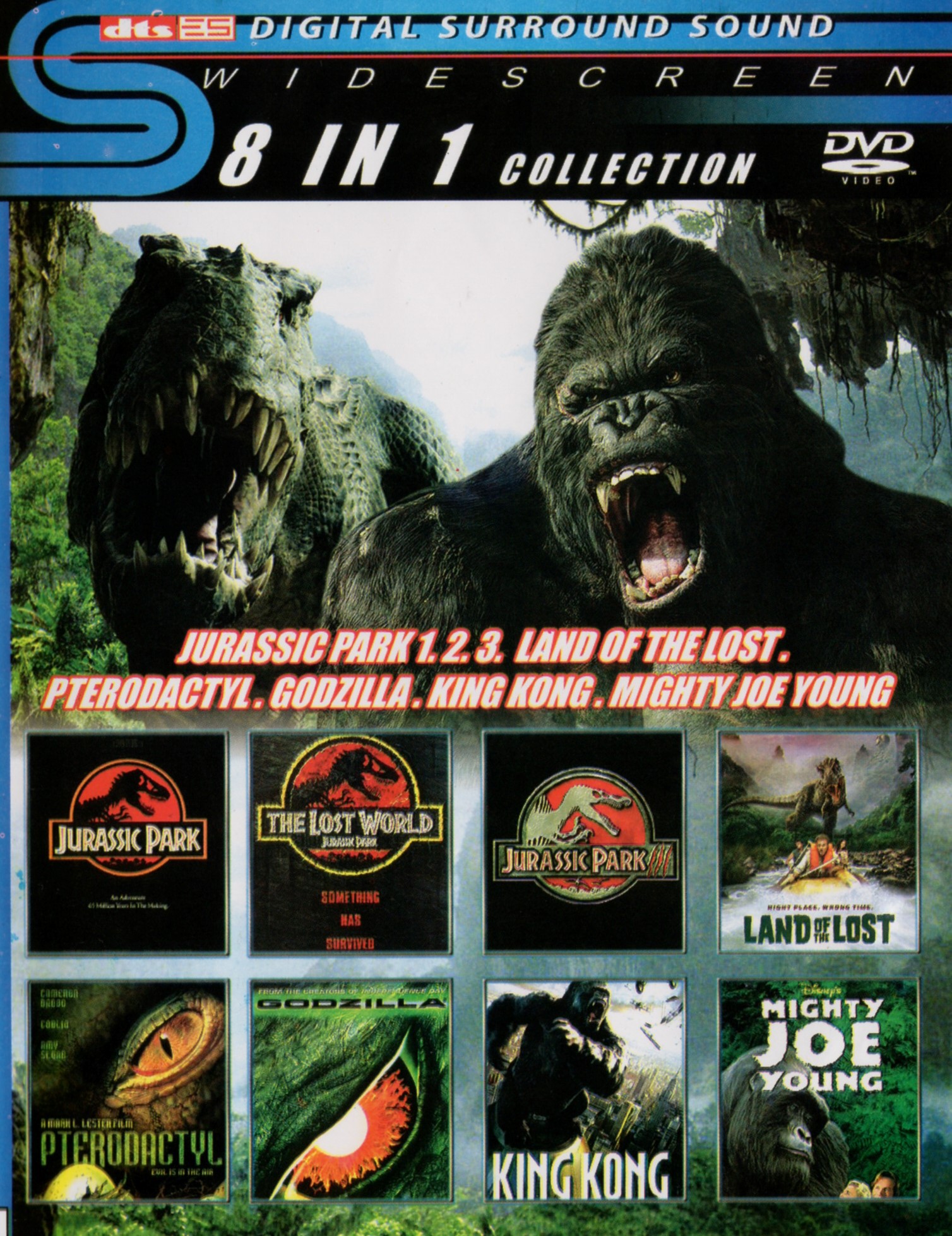 Buy Dvd Movie English Jurassic Park King Kong 8 In 1 Collection J 254 Seetracker Malaysia