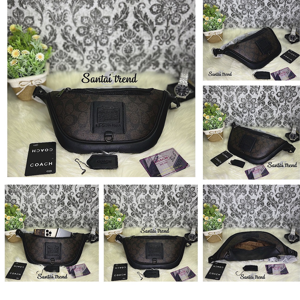 Coach Pouch Bag Men Waist Bag Beg Silang Coach PREMIUM QUALITY Shopee