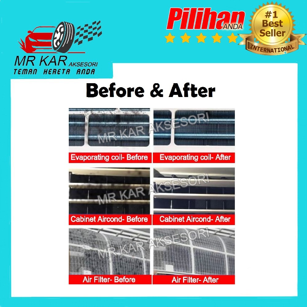 Diy Servis Aircond Rumah Kereta Air Conditioner Cleaning Spray Clean Air Remove Dust Foam Cleaner Coil Treatment 500ml Shopee Malaysia