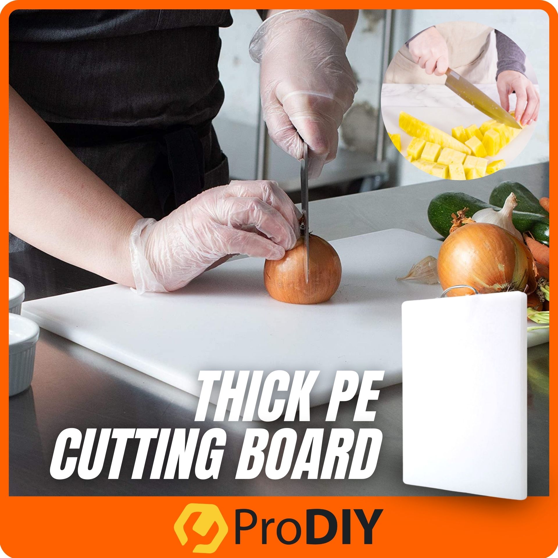 Thick PE Polyethylene Cutting Board White Chopping Block Household Vegetable Fruit Cutting Kitchen Tool