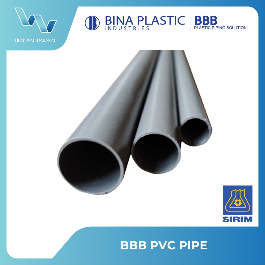 BBB PVC PIPE 15MM - 50MM CLASS D & CLASS E *1 METER* (SIRIM CERTIFIED ...