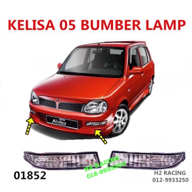 PERODUA KELISA BUMPER LAMP SIGNAL 2005 clear white albino