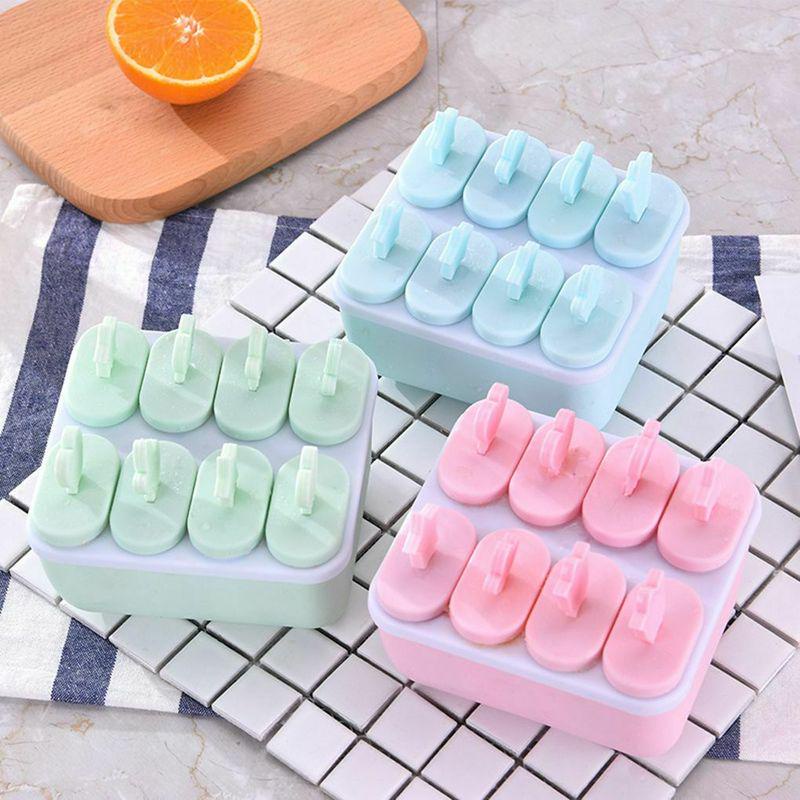 [DIY] 8 Grid  Ice Cream Lolly Juice Maker Popsicle Mould Mould Icebox