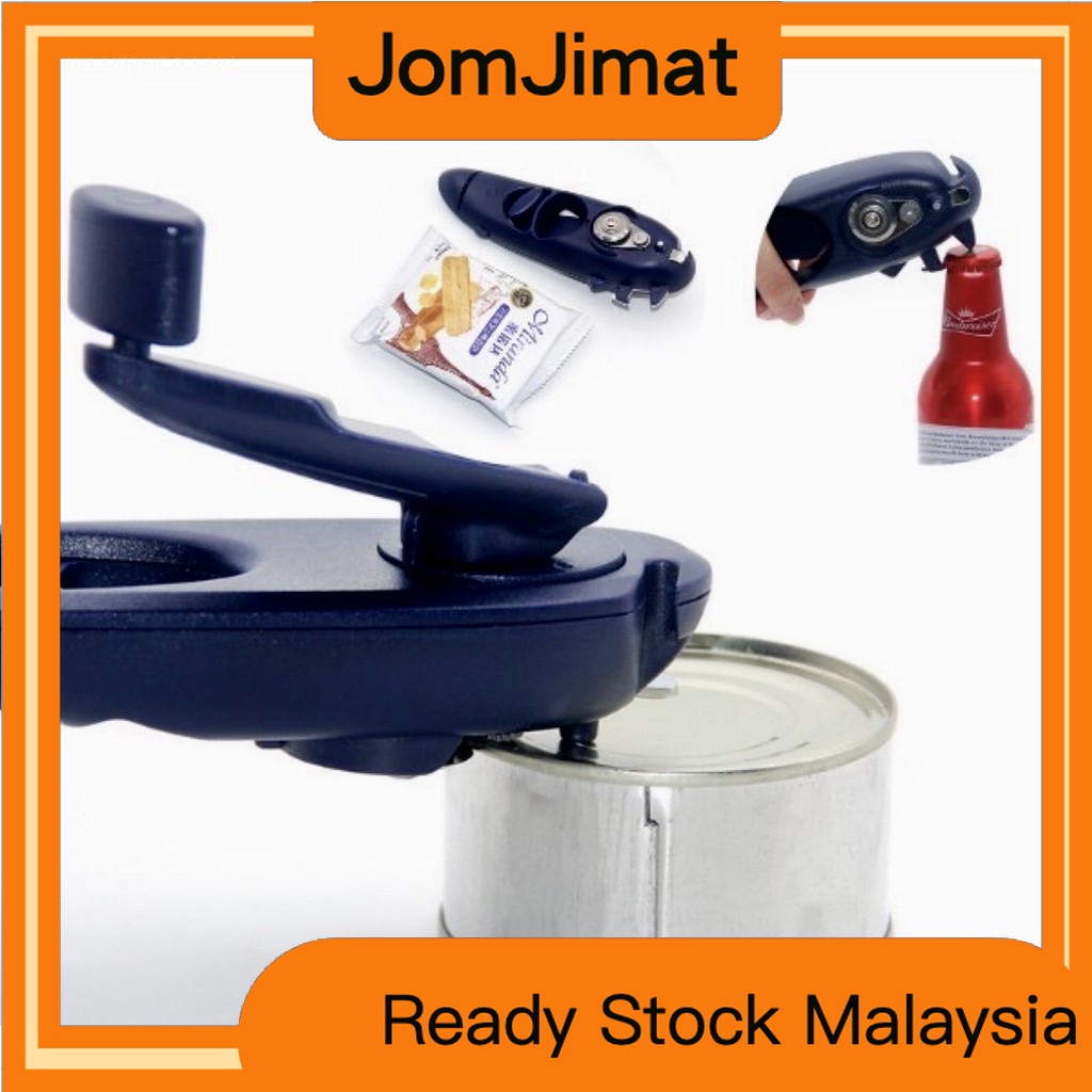 ReadyStock  8 in 1 Can Opener Pembuka Tin Pembuka Botol Kitchen Tools Kitchen Accessories 開罐頭器