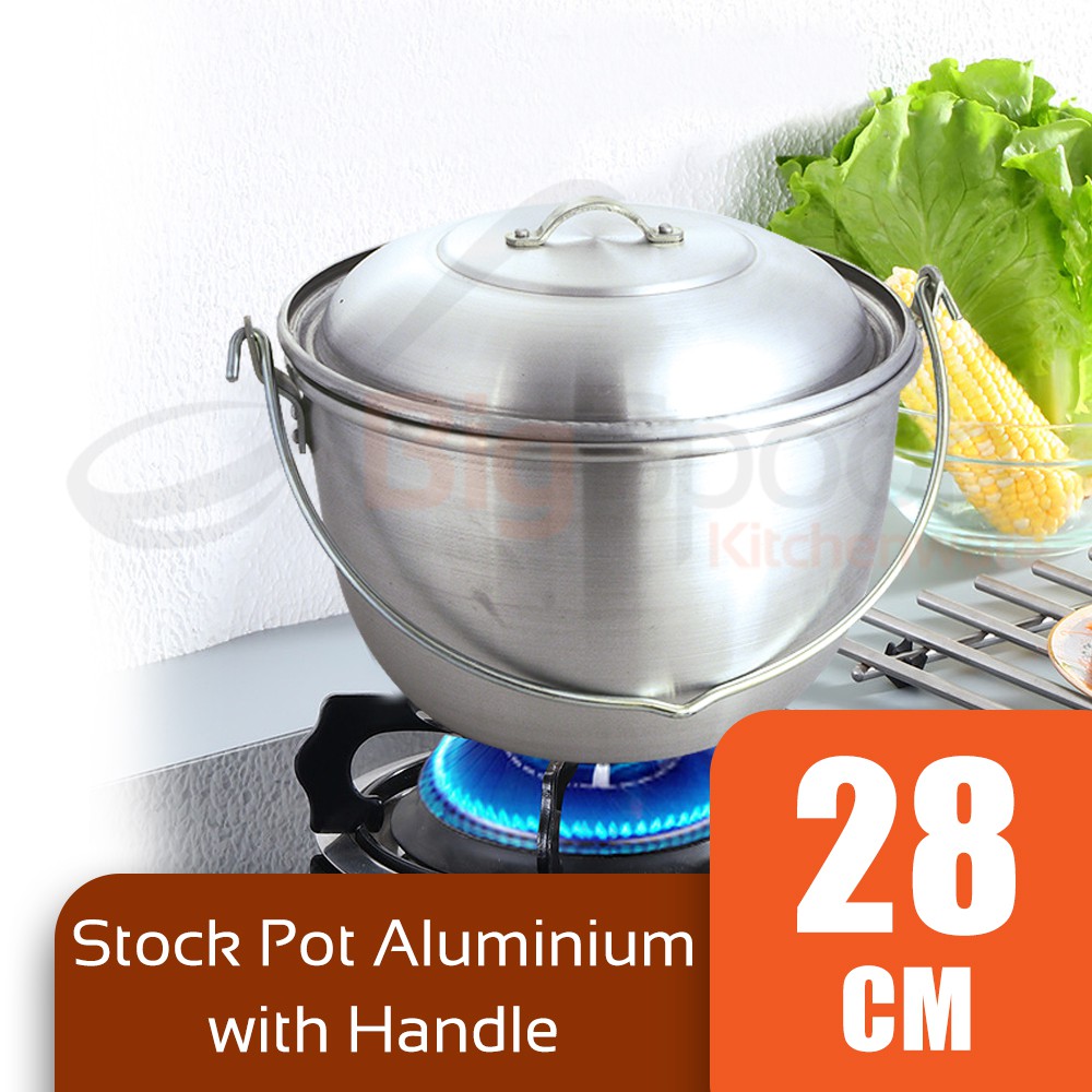 Stock Pot Aluminium With Handle - 28cm
