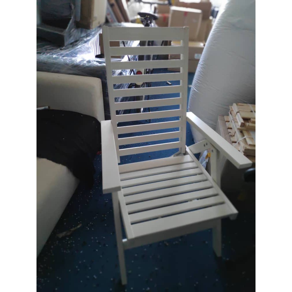 ikea white foldable reclining chair