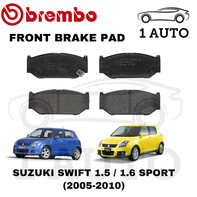 GENUINE BREMBO FRONT BRAKE PAD SUZUKI SWIFT 1.5 1.6 (20052010) Shopee Malaysia