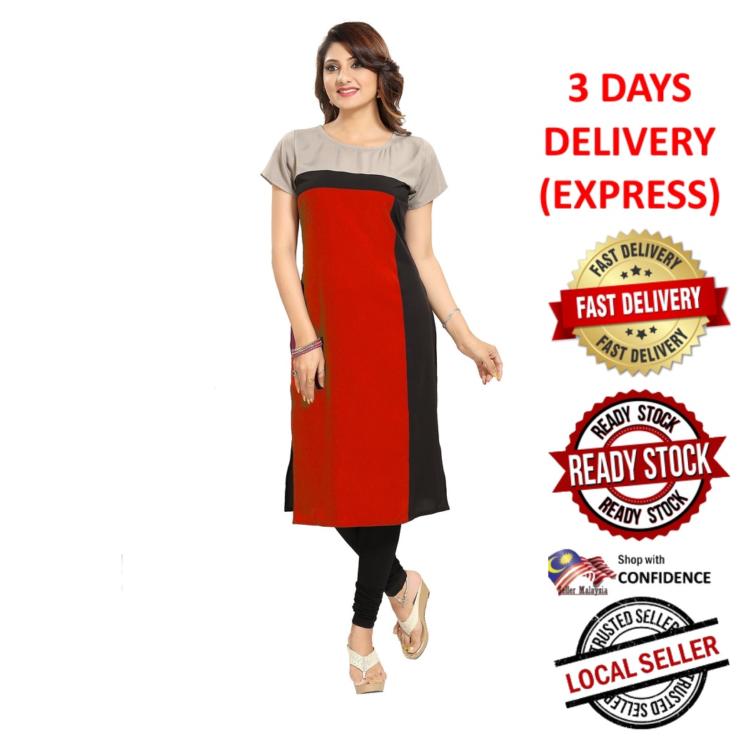 Kurti Original Ready Stock Designer Indian Kurti Kurtis Top Tudung