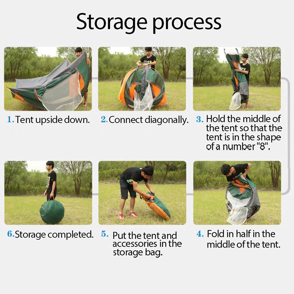 1-4 Person Automatic Pop-Up Waterproof UV Camping Tent.