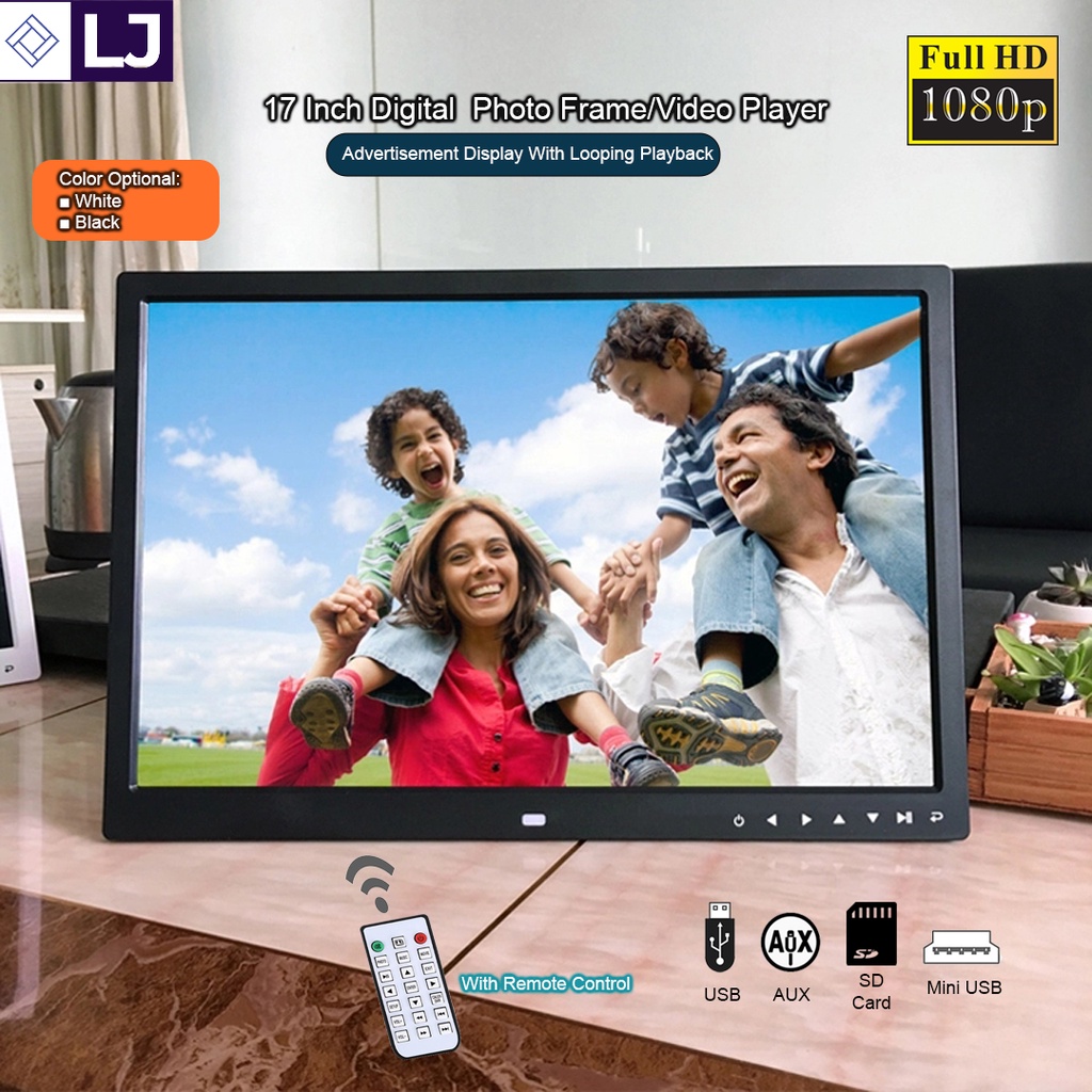 17 Inch Digital Photo Frame & Video Player/Advertisement Display With Looping Playback photo