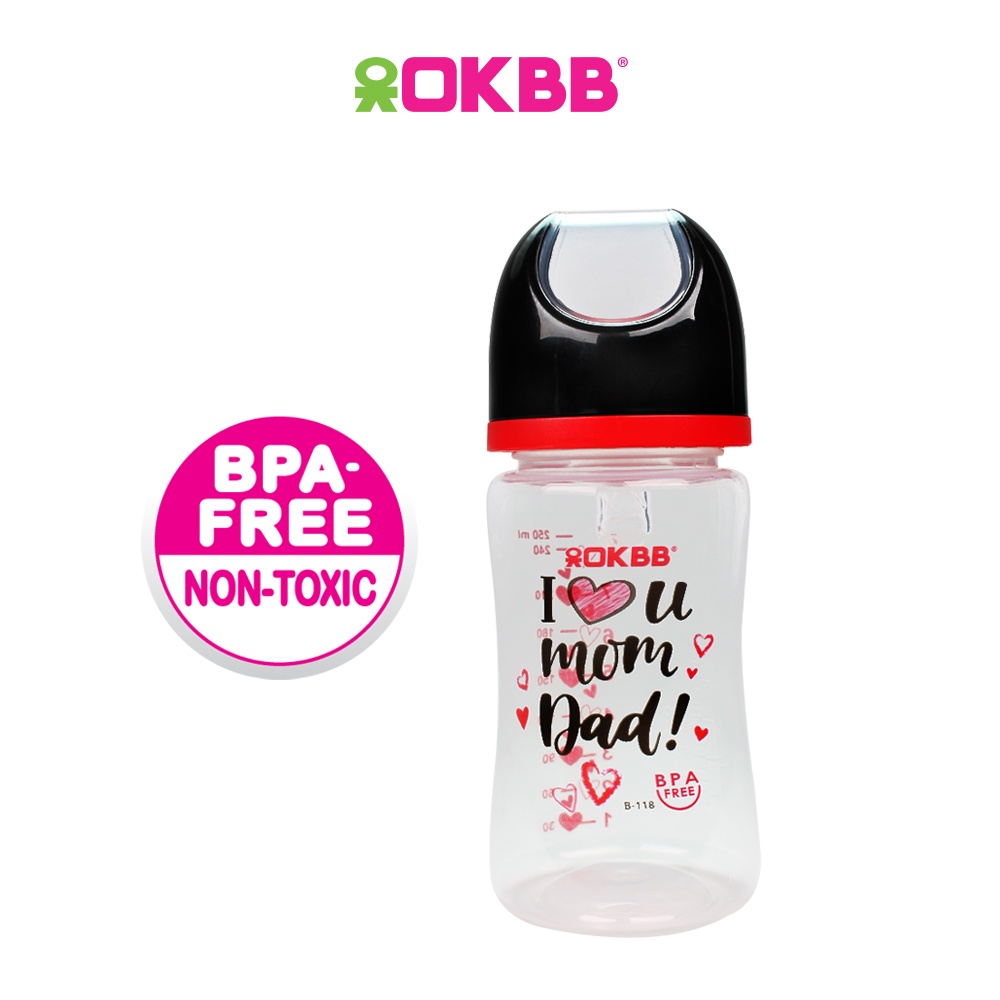 OKBB 3-in-1 Triple Pack Feeding Bottle with Standard Neck Teats