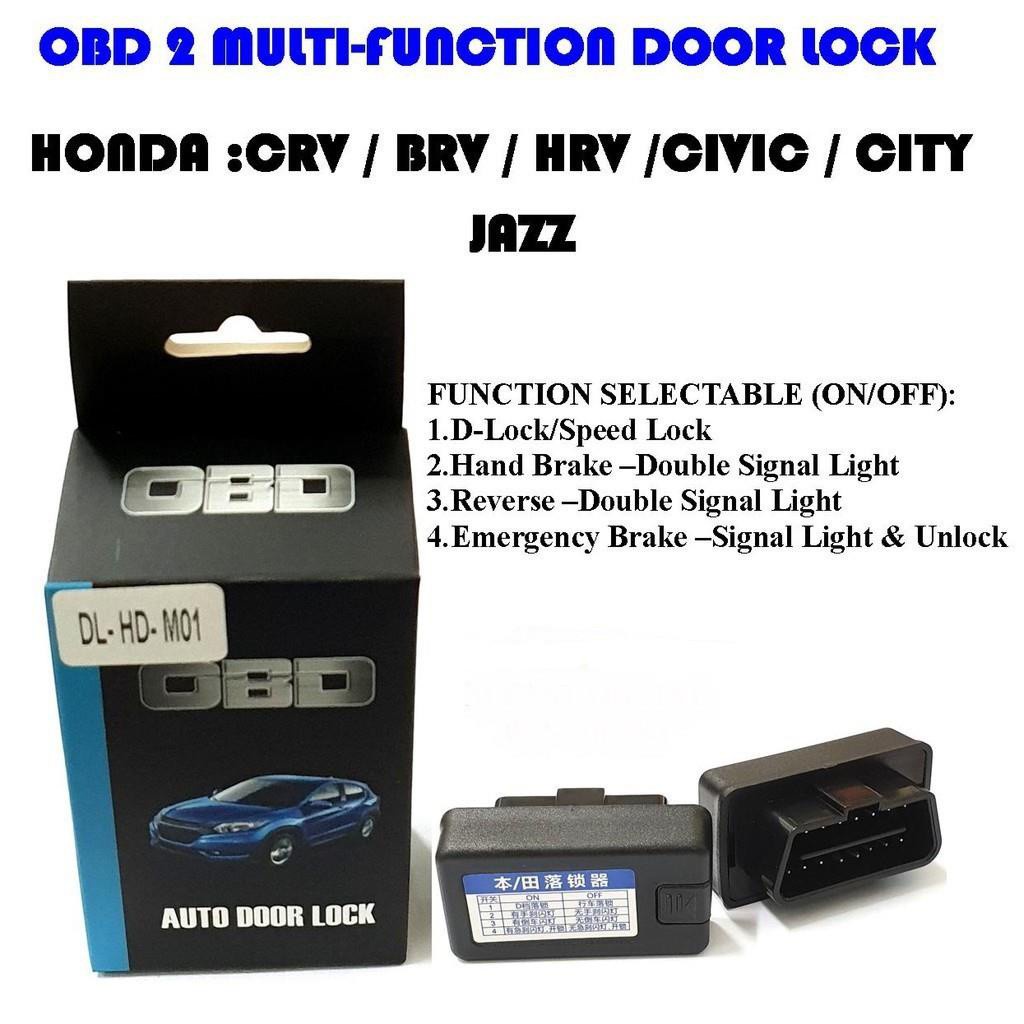 Honda Obd Auto Door Lock Plug Play Auto Door Lock 4 In 1 Honda Brv City Hrv Jazz Crv Accord Civic Shopee Malaysia