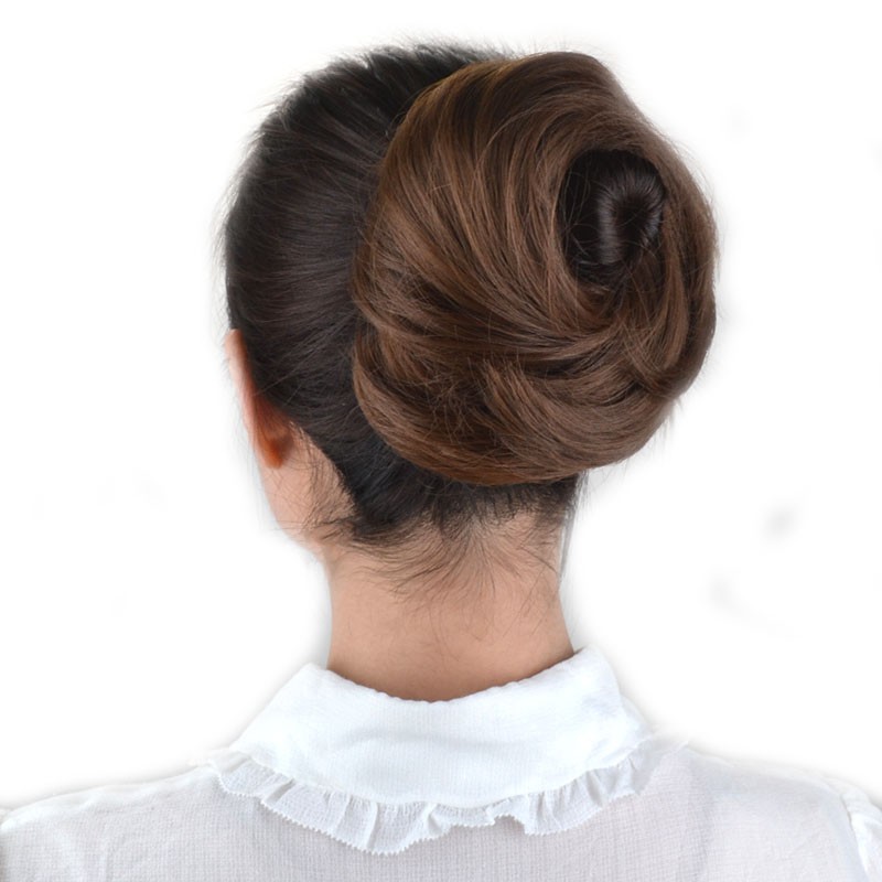 Ladies Beauty Straight Easy Clip In Big Hair Bun Chignon Shopee