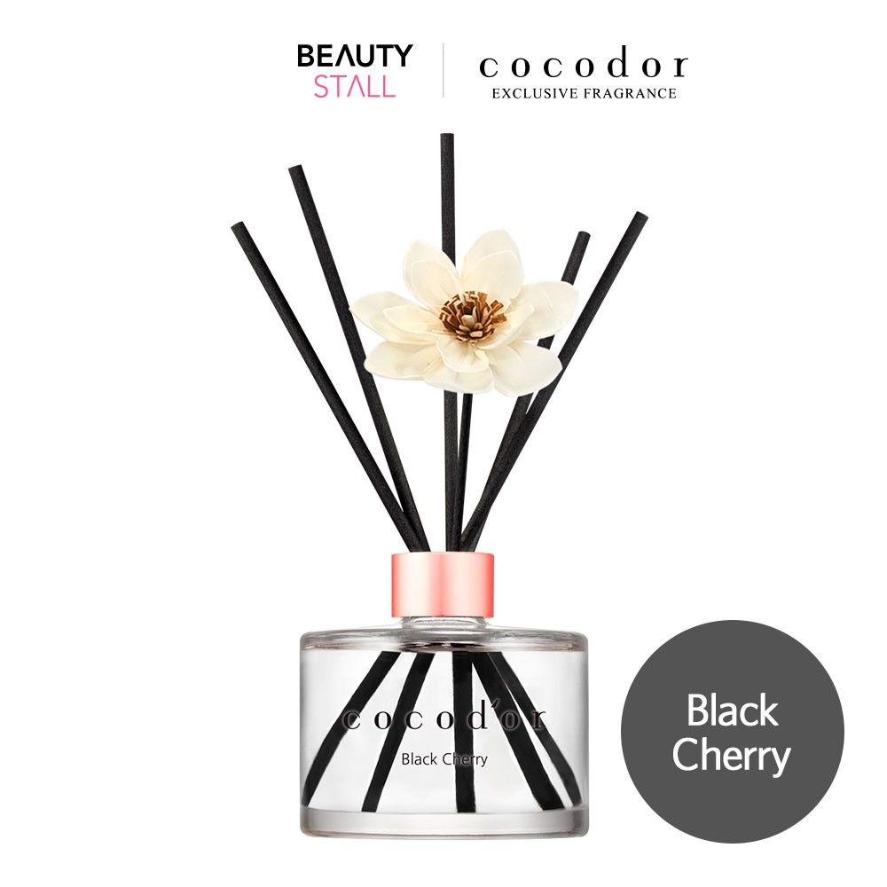 Cocod'or White Flower Reed Diffuser 200ml Black Cherry [Alcohol Free