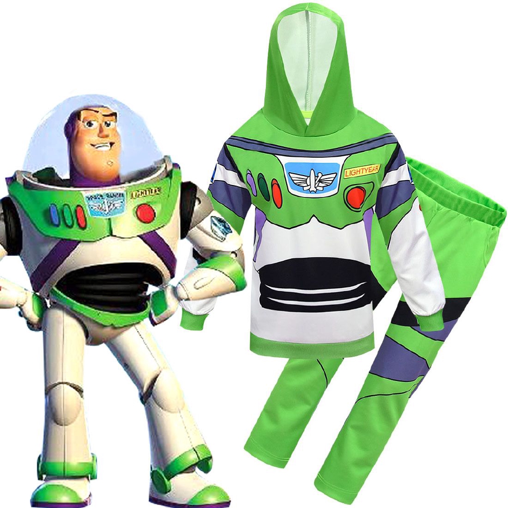 Disney Toy Story 4 Cosplay Buzz Lightyear 2pcs Set Hoodie Pants Halloween Costume Shopee Malaysia - buzz lightyear tux roblox